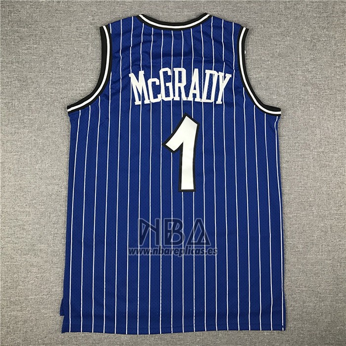 Camiseta Orlando Magic Tracy McGrady NO 1 Mitchell & Ness 2003-04 Azul